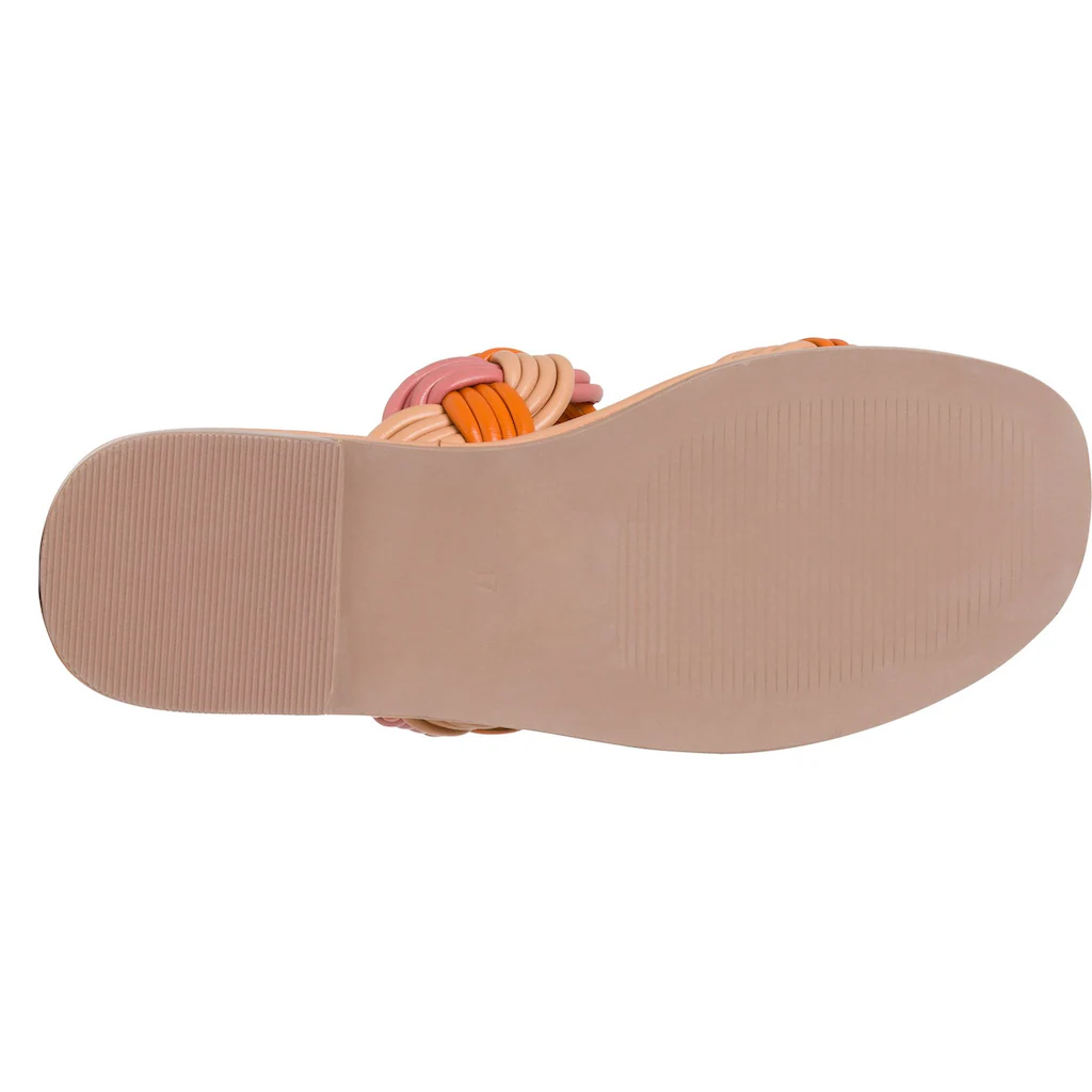 Tamaris Pantolette Blockabsatz Sommerschuh Schlappen Mit Geflochtener Bandage