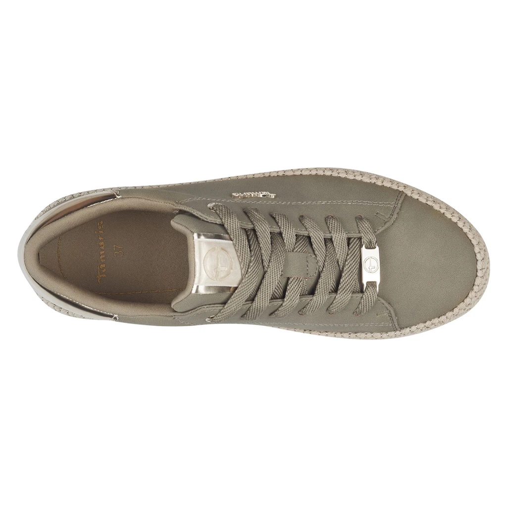 Tamaris Plateausneaker Freizeitschuh Halbschuh Schnürschuh Mit Textilkordel Am Plateau Online Kaufen