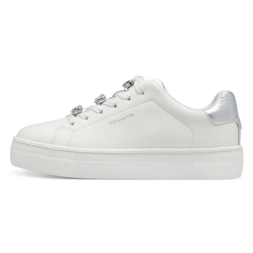 Tamaris Plateausneaker Freizeitschuh Halbschuh Schnürschuh Mit Schmucksteinen Verziert Kaufen