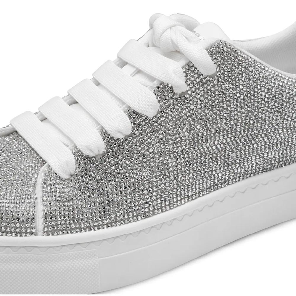 Tamaris Plateausneaker Freizeitschuh Halbschuh Schnürschuh Im Silber-Glitzer-Look Kaufen