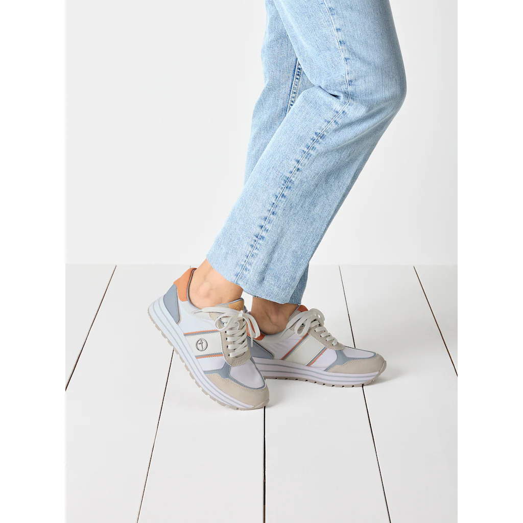 Tamaris Plateausneaker Freizeitschuh Halbschuh Schnürschuh Mit Farbigen Besätzen Online Bestellen