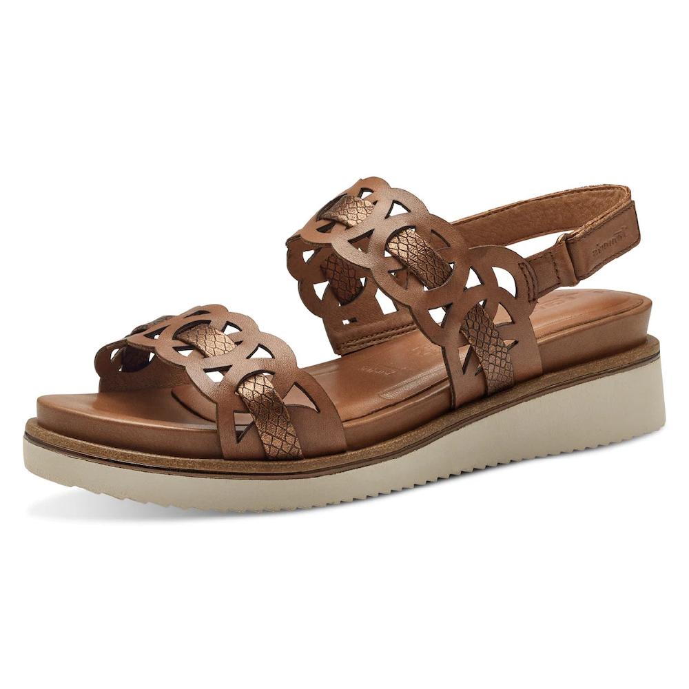 Tamaris Sandalette Sommerschuh Sandale Keilabsatz mit Cut Outs ▷ für