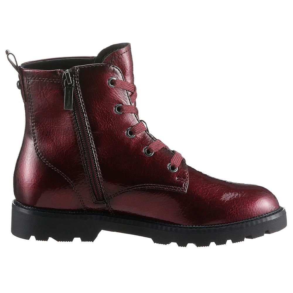 Tamaris Schnürboots Blockabsatz Schnürstiefelette In Veganer Verarbeitung Online Bestellen