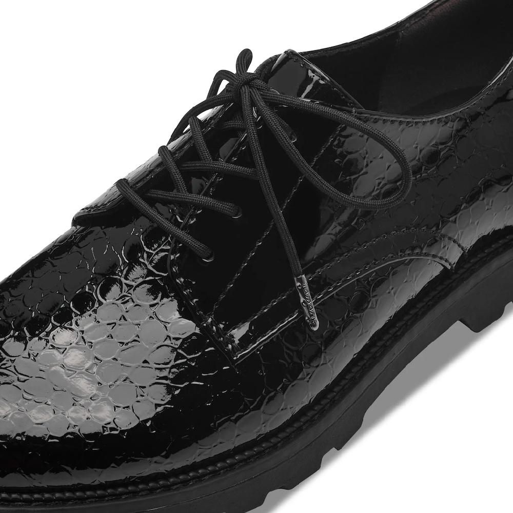Tamaris Schnürschuh In Glänzender Optik Freizeitschuh Halbschuh Schnürschuh ▷ Für