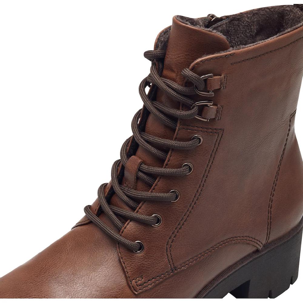 Tamaris Schnürstiefelette Blockabsatz Schnürboots Mit Ösen Und Ziernähten