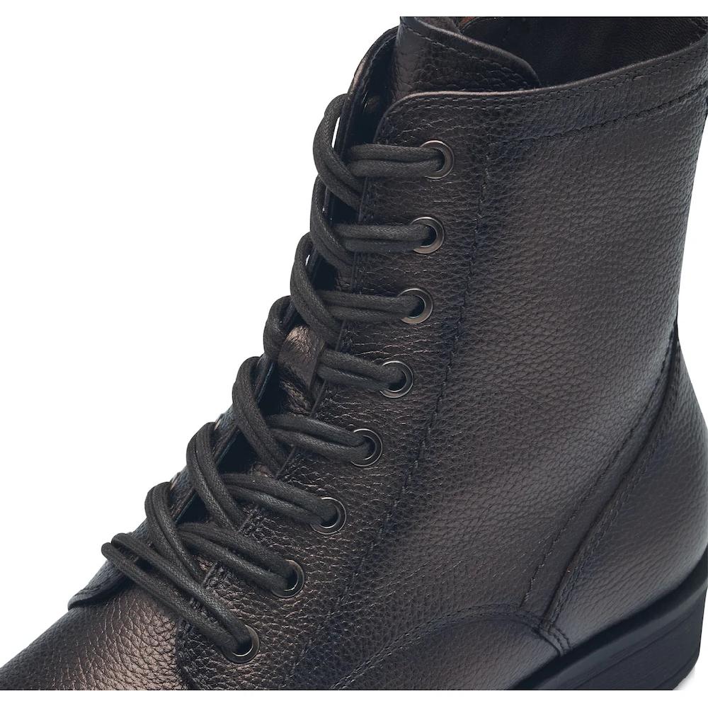 Tamaris Schnürstiefelette Blockabsatz Schnürboots Busisnessschuh Im Glänzenden Metallic-Look Kaufen