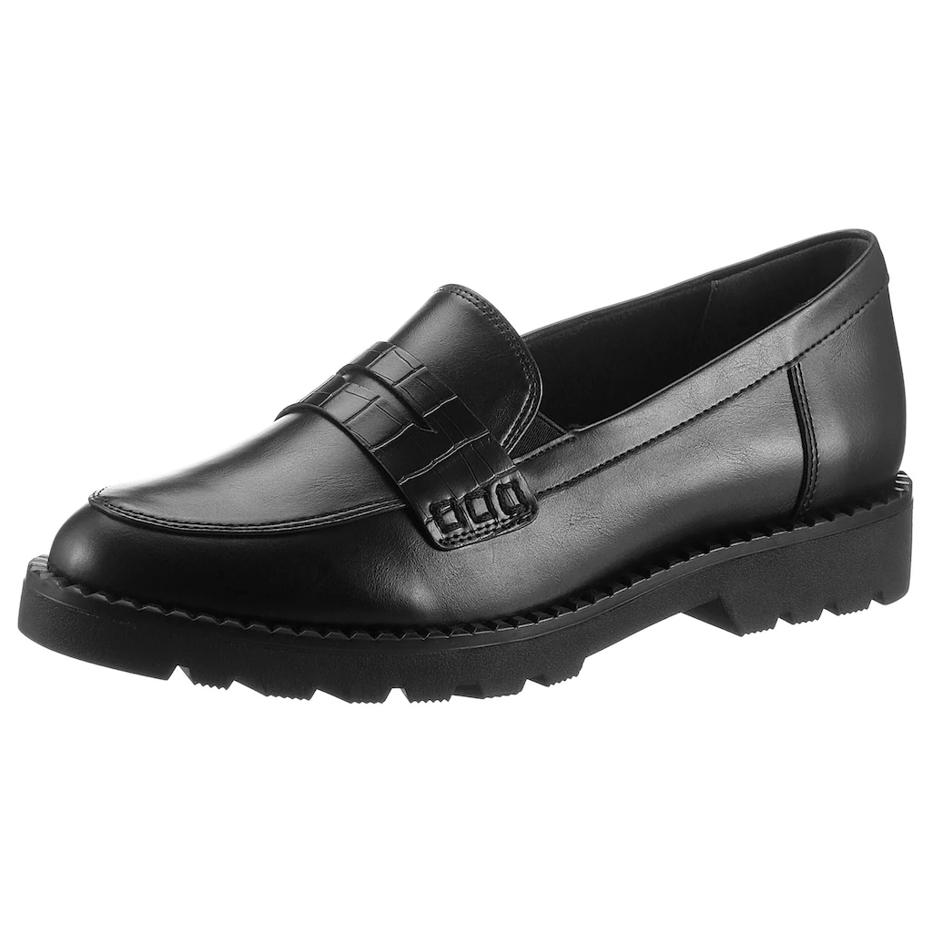 Tamaris Slipper mit dezenter Krokoprägung schmale Form kaufen