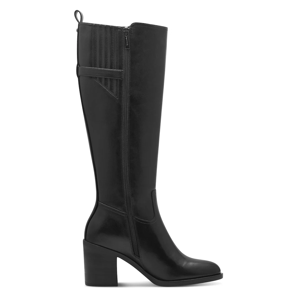 Tamaris Stiefel Blockabsatz Langschaftstiefel Businessstiefel Mit Zierschnalle Kaufen