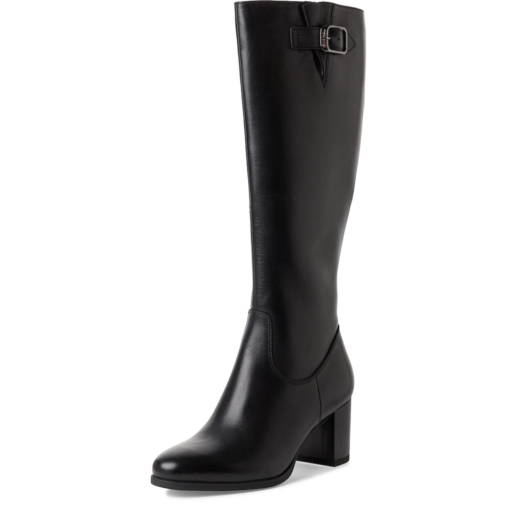 Tamaris Stiefel Blockabsatz Langschaftstiefel verstellbarer Schnalle am Schaftrand online kaufen