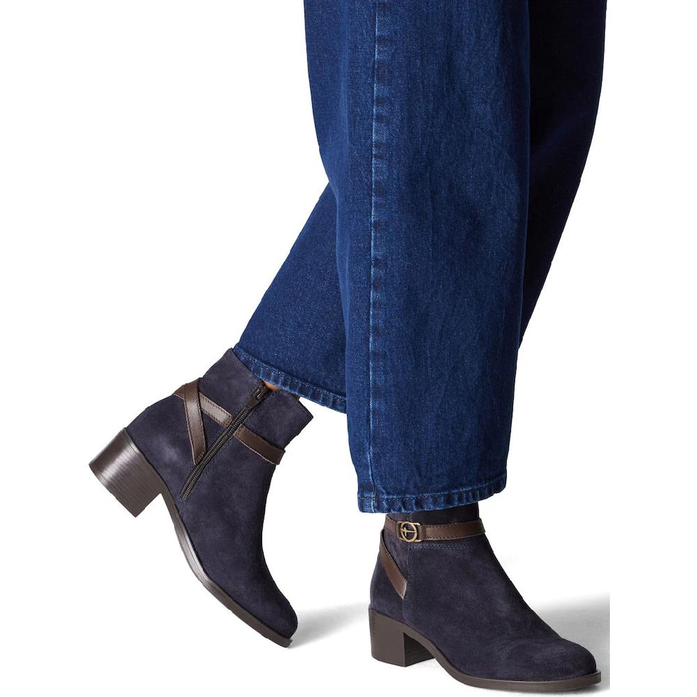Tamaris Stiefelette Blockabsatz Businessschuh Ankleboots Mit T-Schmuckelement Kaufen