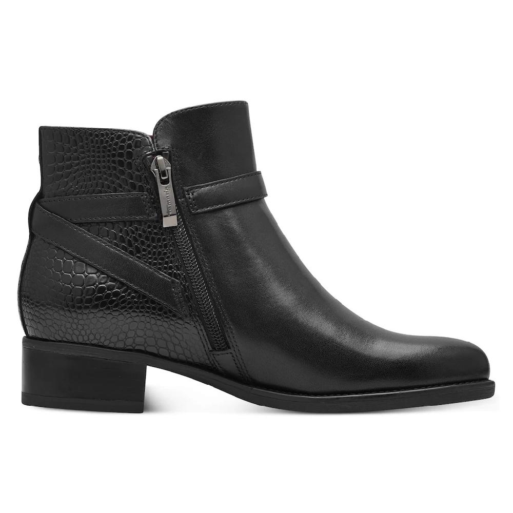Tamaris Stiefelette Blockabsatz Businessschuh Boots Mit Zierschnalle Und Logoprägung Bestellen