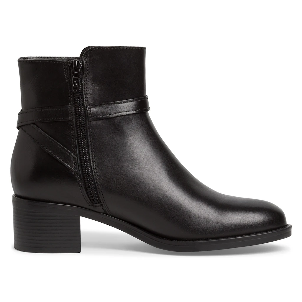 Tamaris Stiefelette Blockabsatz Businessschuh Mit Zierband Und Logo-Schmuckelement ▷ Für
