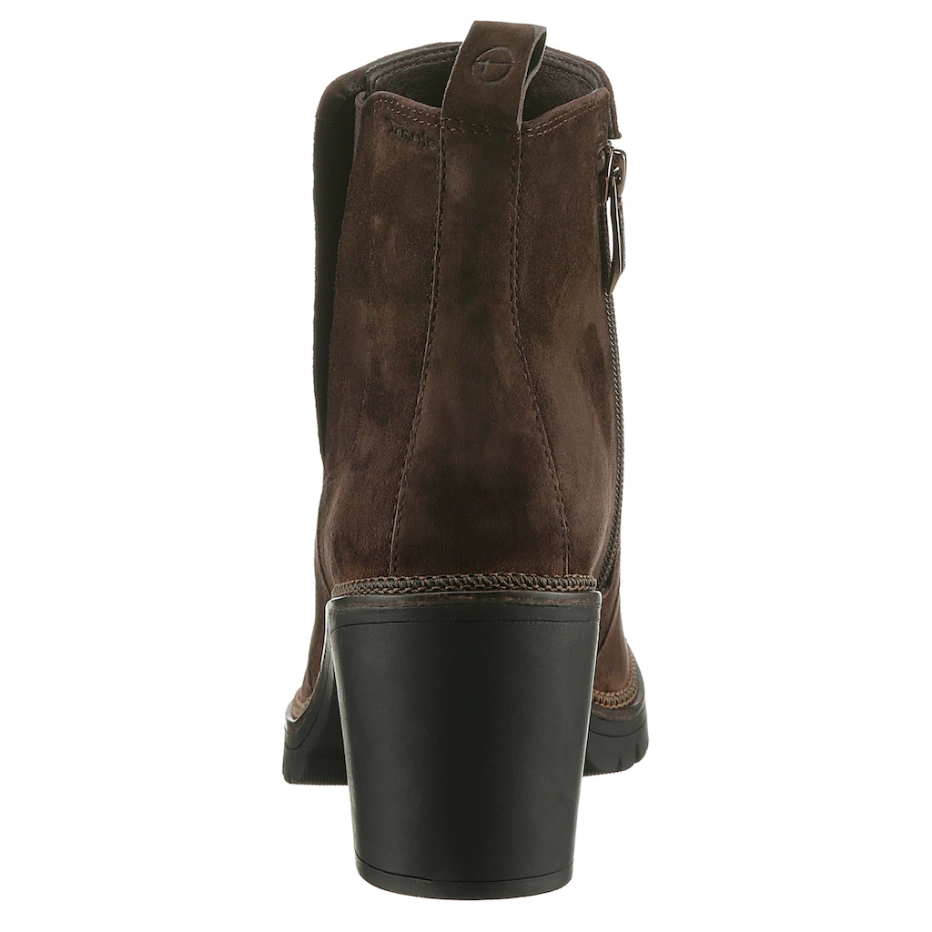 Tamaris Stiefelette Blockabsatz Chelseaboots Ankleboots Mit Kleinem Stretcheinsatz Kaufen