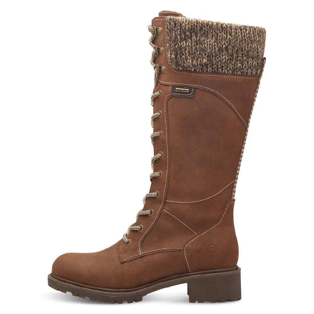 Tamaris Winterstiefel Blockabsatz Schnürstiefel Langschaftstiefel Vegane Verarbeitung ▷ Für