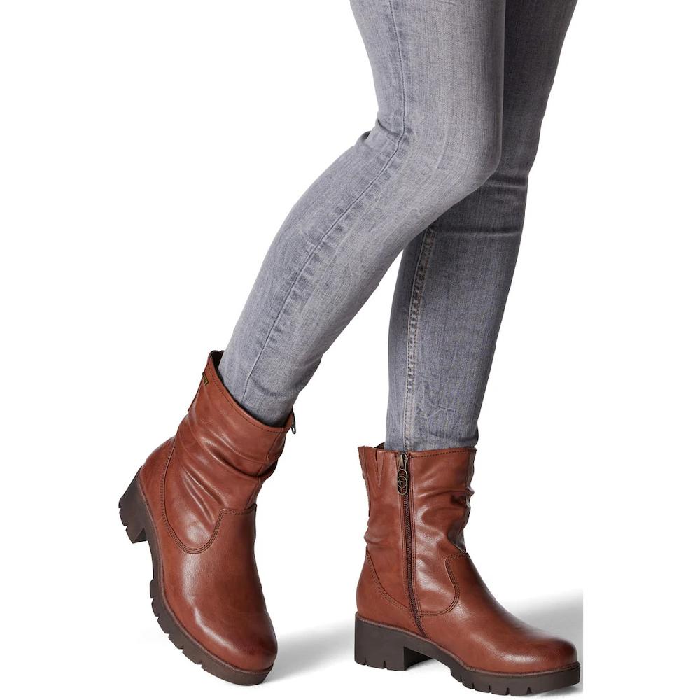 Tamaris Winterstiefelette Blockabsatz Winterboots Mit Falten Am Slouchy Schaft Online Bestellen