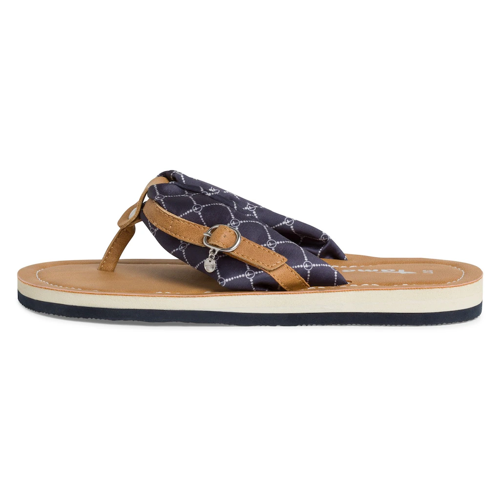 Tamaris Zehentrenner »AVRIL« Sommerschuh Flats Schlappen Mit T-Logoanhänger