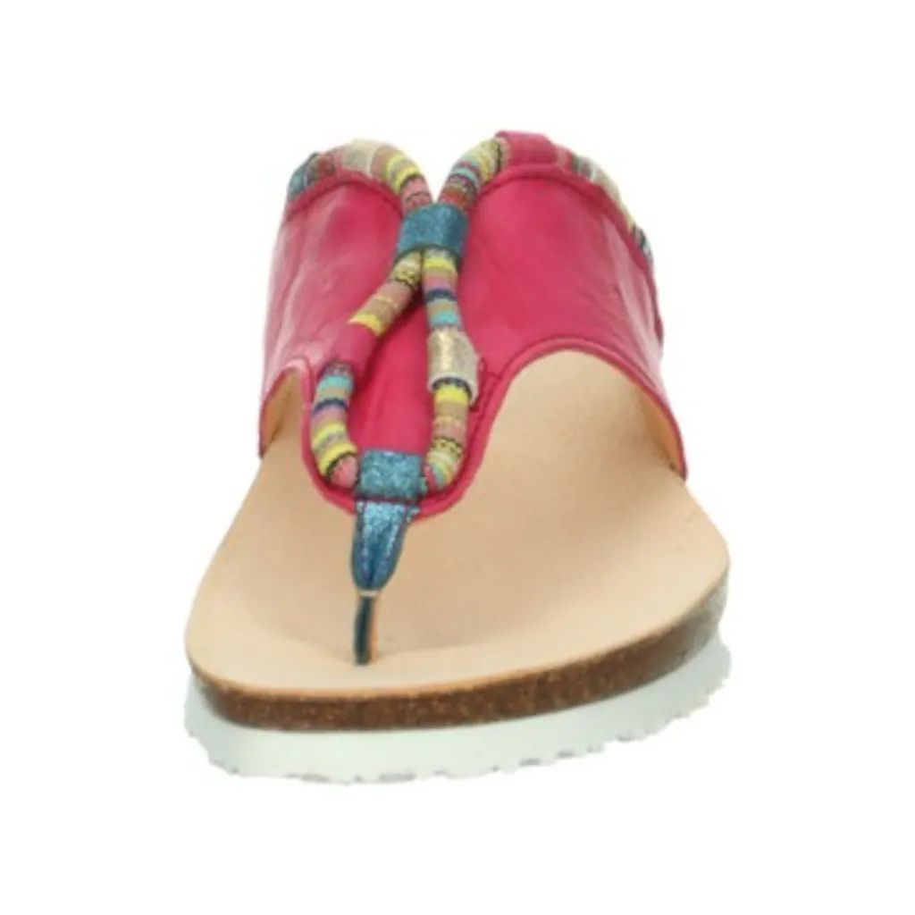 Think Zehentrenner »Julia« Keilabsatz Sommerschuh Schlappen Mit Bunten Schmuckelementen