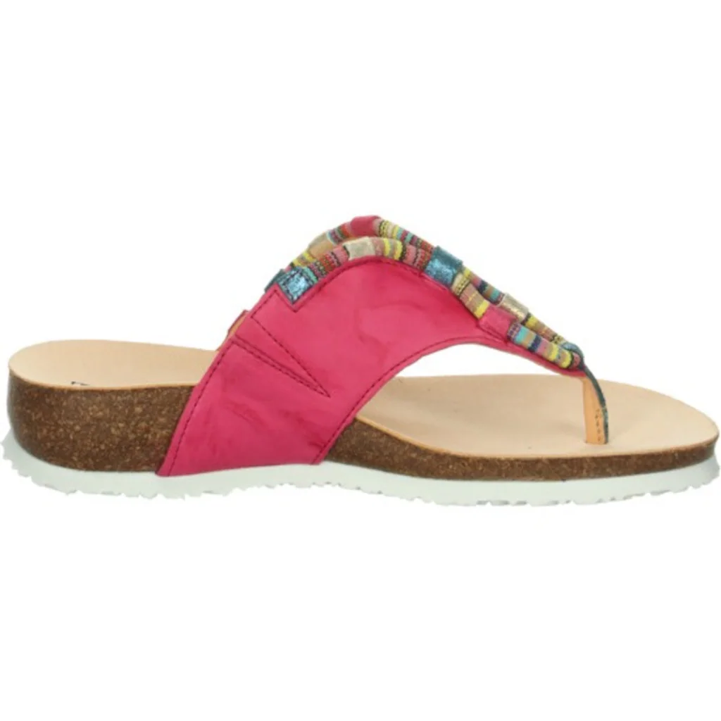 Think Zehentrenner »Julia« Keilabsatz Sommerschuh Schlappen Mit Bunten Schmuckelementen