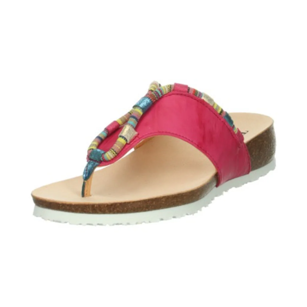 Think Zehentrenner »Julia« Keilabsatz Sommerschuh Schlappen mit bunten Schmuckelementen