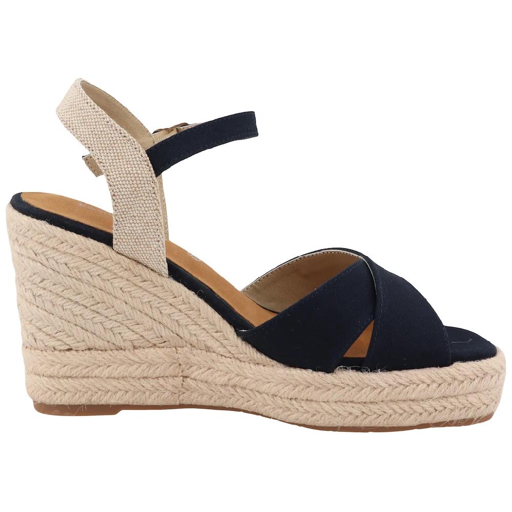 TOM TAILOR High-Heel-Sandalette »Jolanda« Sommerschuh Sandale Keilabsatz Mit Verstellbarem Ristriemchen Kaufen