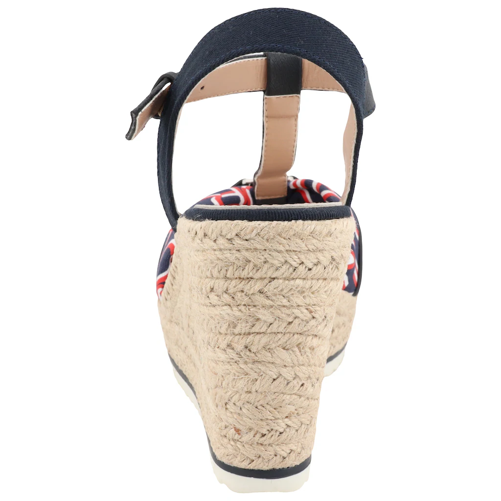 TOM TAILOR High-Heel-Sandalette Sommerschuh Sandale Keilabsatz Mit Logobedruckter Bandage Online Kaufen