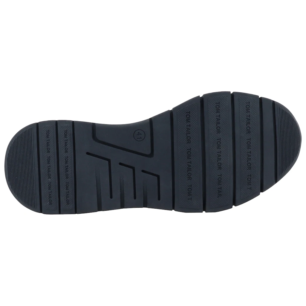 TOM TAILOR Keilsneaker Freizeitschuh Halbschuh Schnürschuh Mit Logoschriftzug
