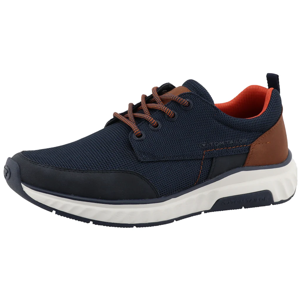 TOM TAILOR Keilsneaker Freizeitschuh Halbschuh Schnürschuh mit Tom Tailor Marken-Label