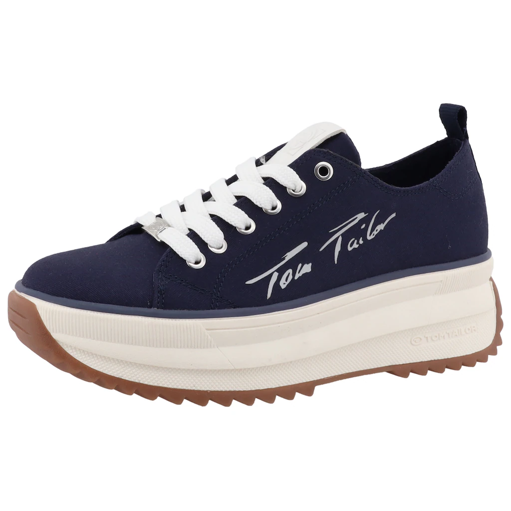 TOM TAILOR Plateausneaker Freizeitschuh Halbschuh Schnürschuh mit seitlicher Logo-Signatur online kaufen
