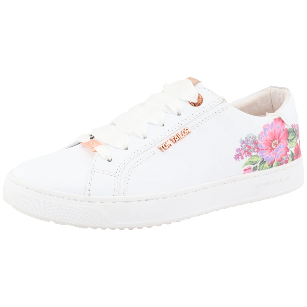 TOM TAILOR Plateausneaker mit buntem Blütenprint Freizeitschuh Halbschuh Schnürschuh bestellen
