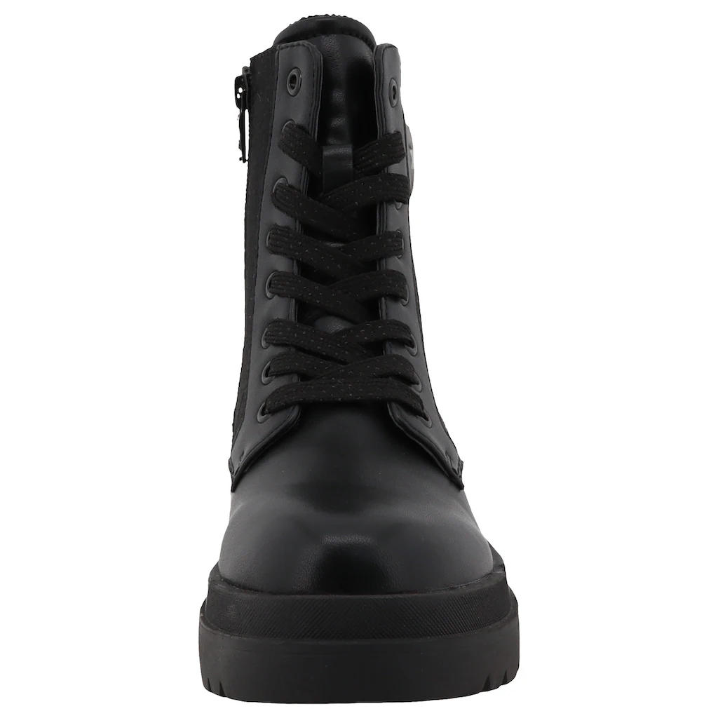 TOM TAILOR Schnürboots Blockabsatz Schnürstiefelette Combat-Boots Mit Reißverschluss Bestellen