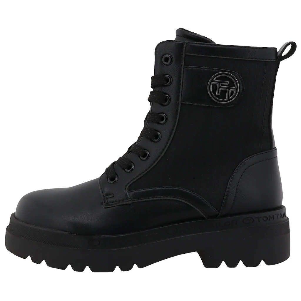 TOM TAILOR Schnürboots Blockabsatz Schnürstiefelette Combat-Boots Mit Reißverschluss Bestellen
