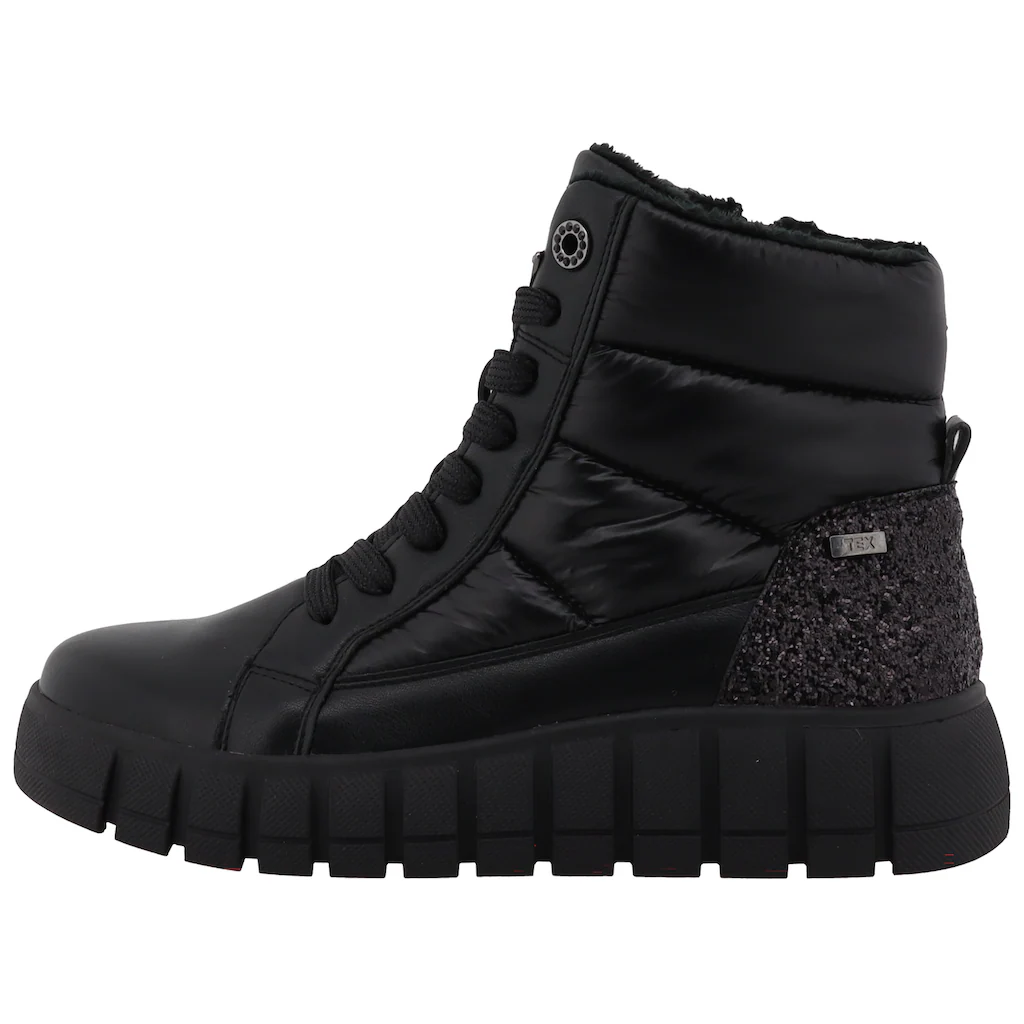 TOM TAILOR Schnürboots Keilabsatz Plateau Schnürstiefelette Mit Schöner Ziersteppung ▷ Für