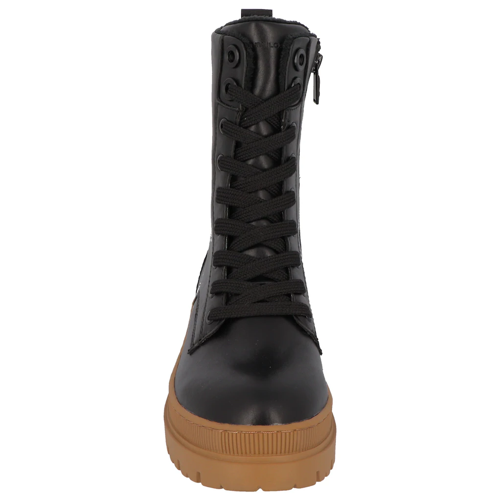 TOM TAILOR Schnürboots Mit Farbiger Laufsohle ▷ Für
