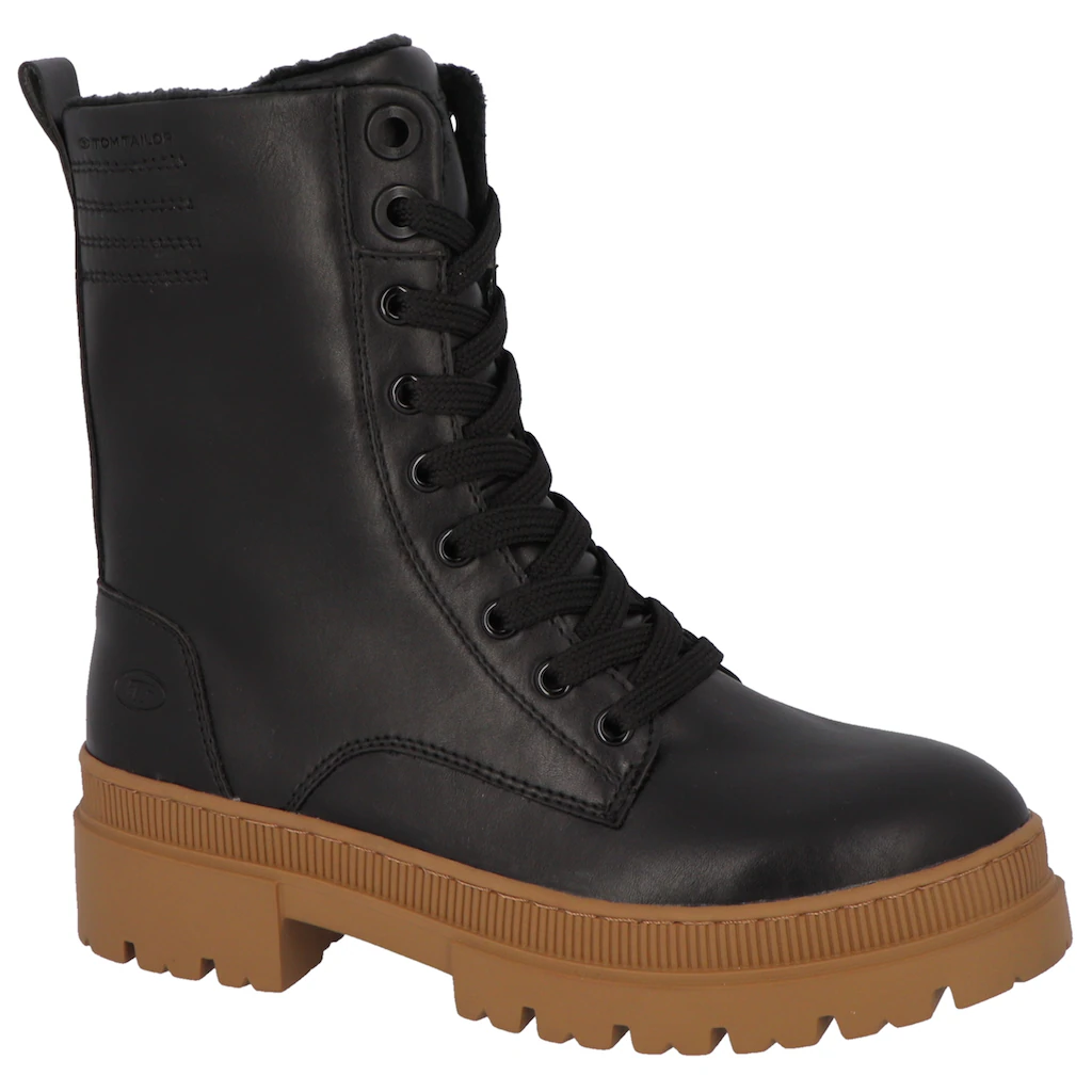 TOM TAILOR Schnürboots mit farbiger Laufsohle ▷ für