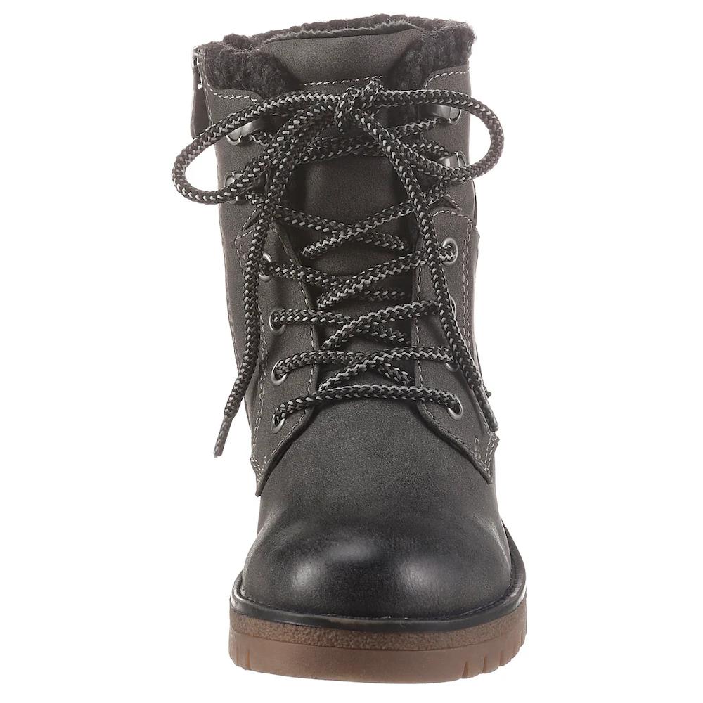 TOM TAILOR Schnürboots Mit Strickkragen Online Kaufen