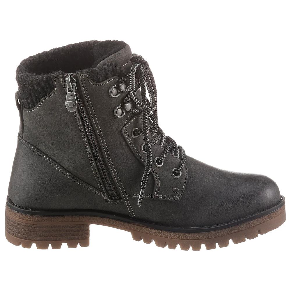 TOM TAILOR Schnürboots Mit Strickkragen Online Kaufen