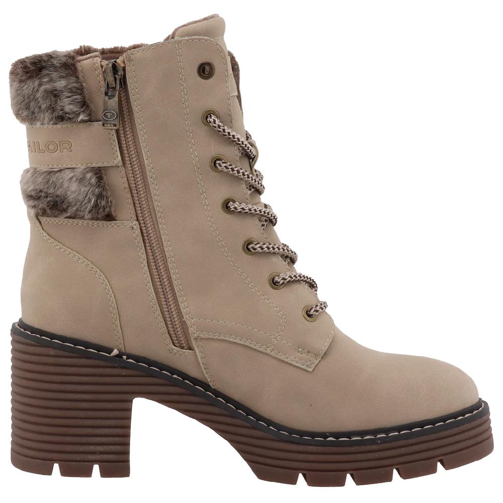 TOM TAILOR Schnürstiefelette Blockabsatz Schnürboots Mit Reißverschluss Für Leichten Einstieg Online Kaufen