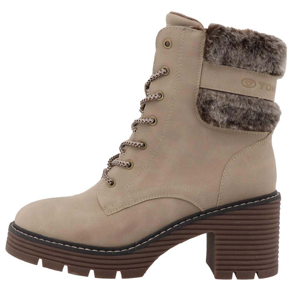 TOM TAILOR Schnürstiefelette Blockabsatz Schnürboots Mit Reißverschluss Für Leichten Einstieg Online Kaufen