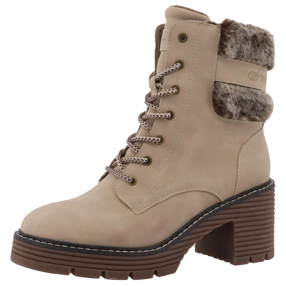 TOM TAILOR Schnürstiefelette Blockabsatz Schnürboots mit Reißverschluss für leichten Einstieg online kaufen