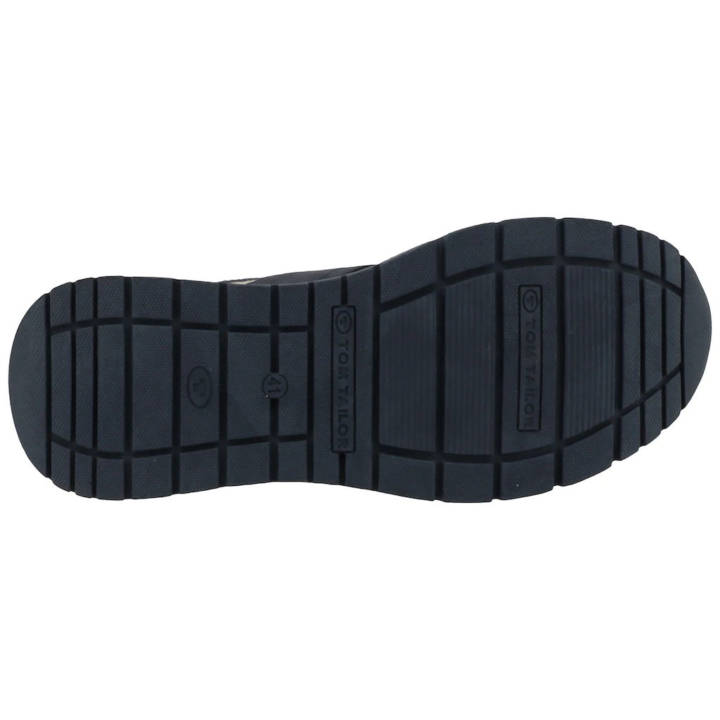 TOM TAILOR Sneaker Freizeitschuh Halbschuh Schnürschuh Mit Kontrastbesatz