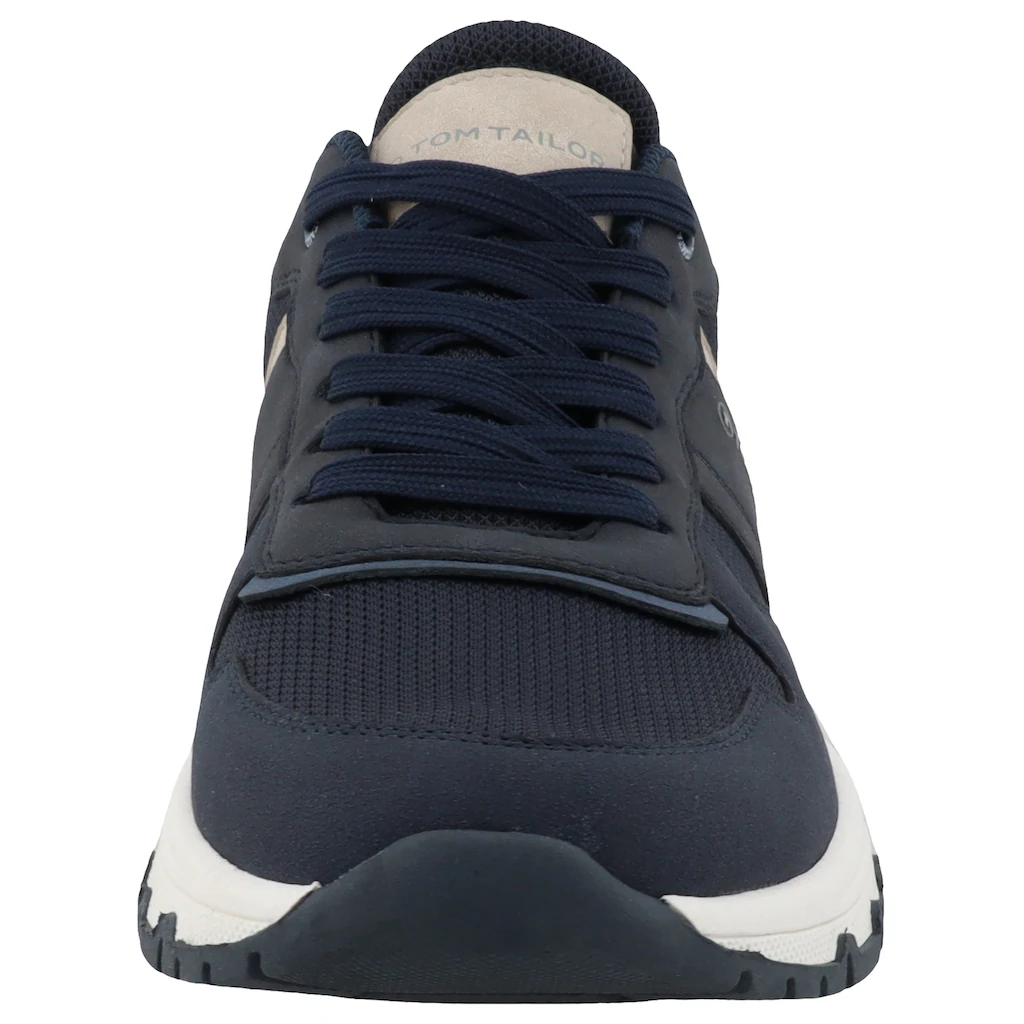TOM TAILOR Sneaker Freizeitschuh Halbschuh Schnürschuh Mit Kontrastbesatz