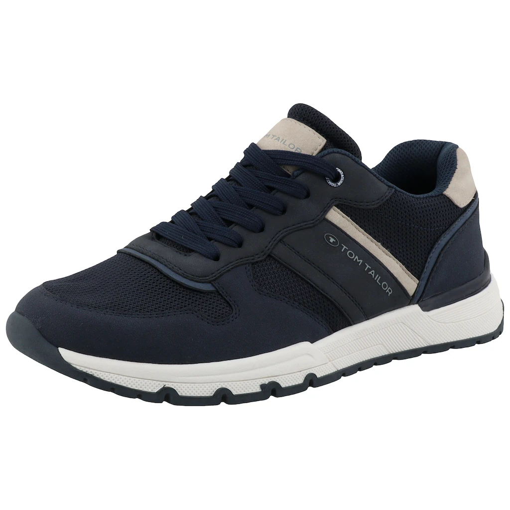 TOM TAILOR Sneaker Freizeitschuh Halbschuh Schnürschuh mit Kontrastbesatz