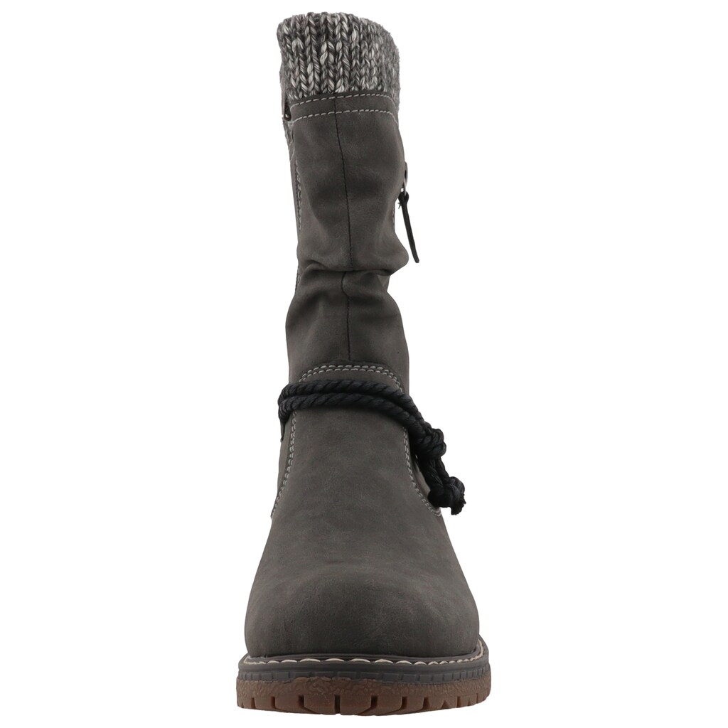 TOM TAILOR Stiefel Blockabsatz Kurzstiefel In Bequemweite G (= Weit) Online Kaufen