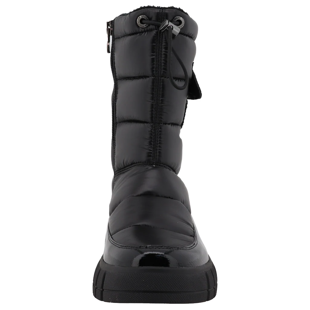TOM TAILOR Stiefel Keilabsatz Plateau Schneeschuh Boots Mit Praktischem Täschchen