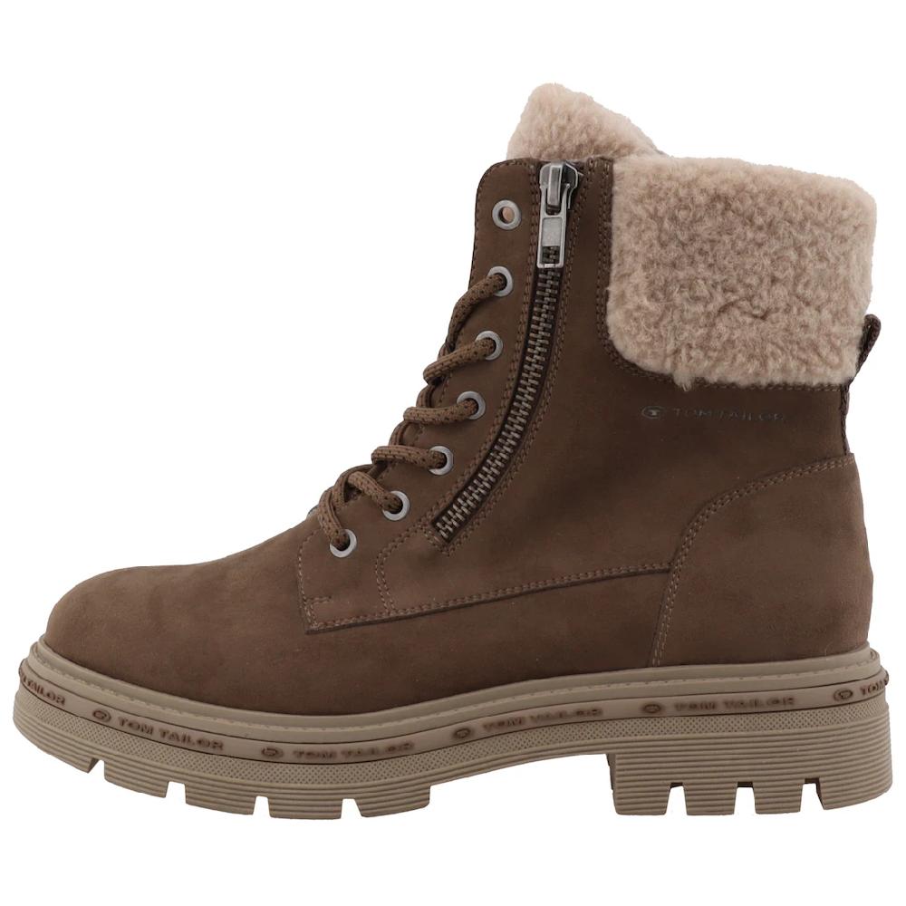 TOM TAILOR Winterboots Blockabsatz Schnürboots Winterstiefelette Mit Warmfutter-Kragen Bestellen