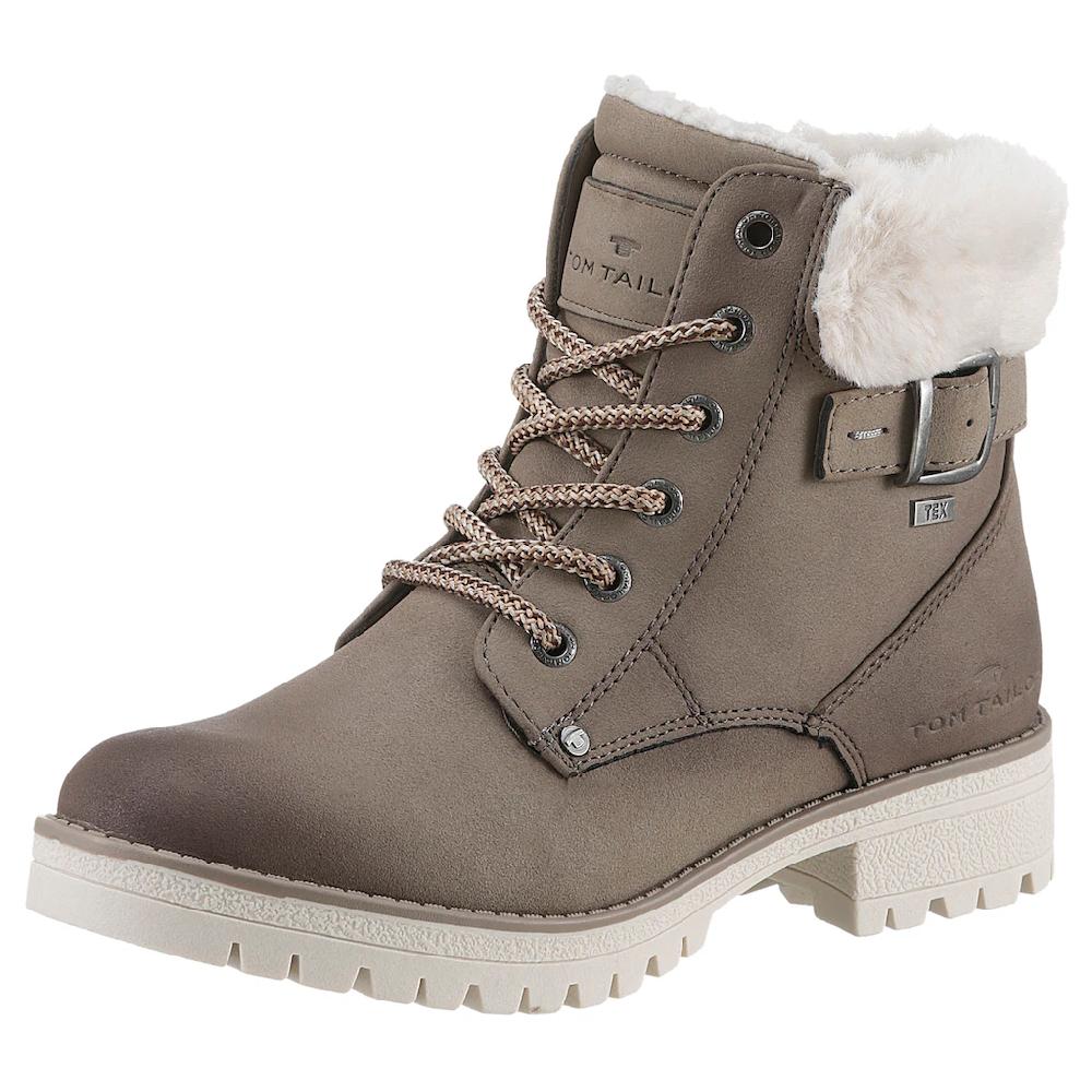 TOM TAILOR Winterboots Blockabsatz Schnürboots Winterstiefelette modische Zierschnalle online bestellen