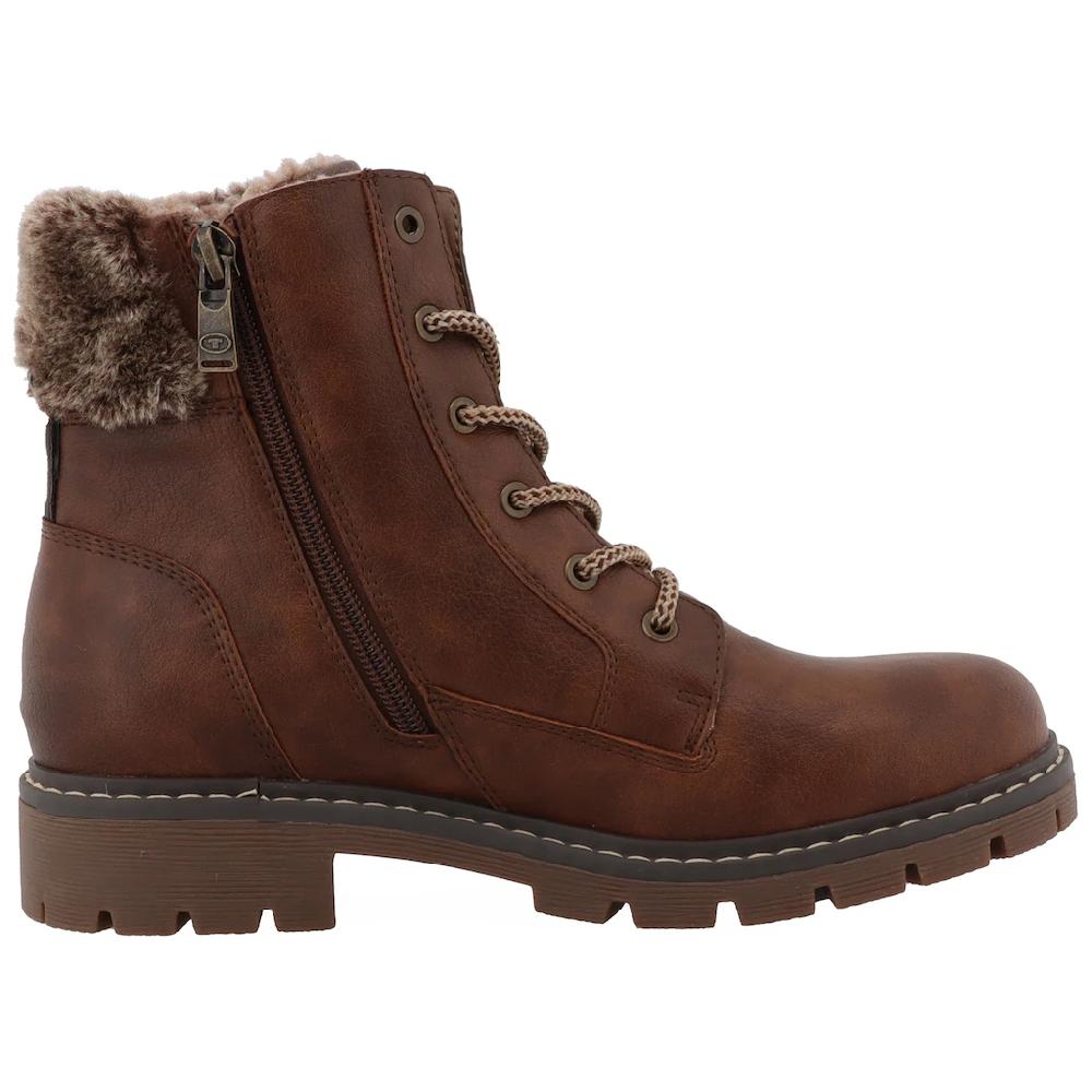TOM TAILOR Winterboots Blockabsatz Winterstiefelette Schnürboots In Bequemer Form ▷ Für