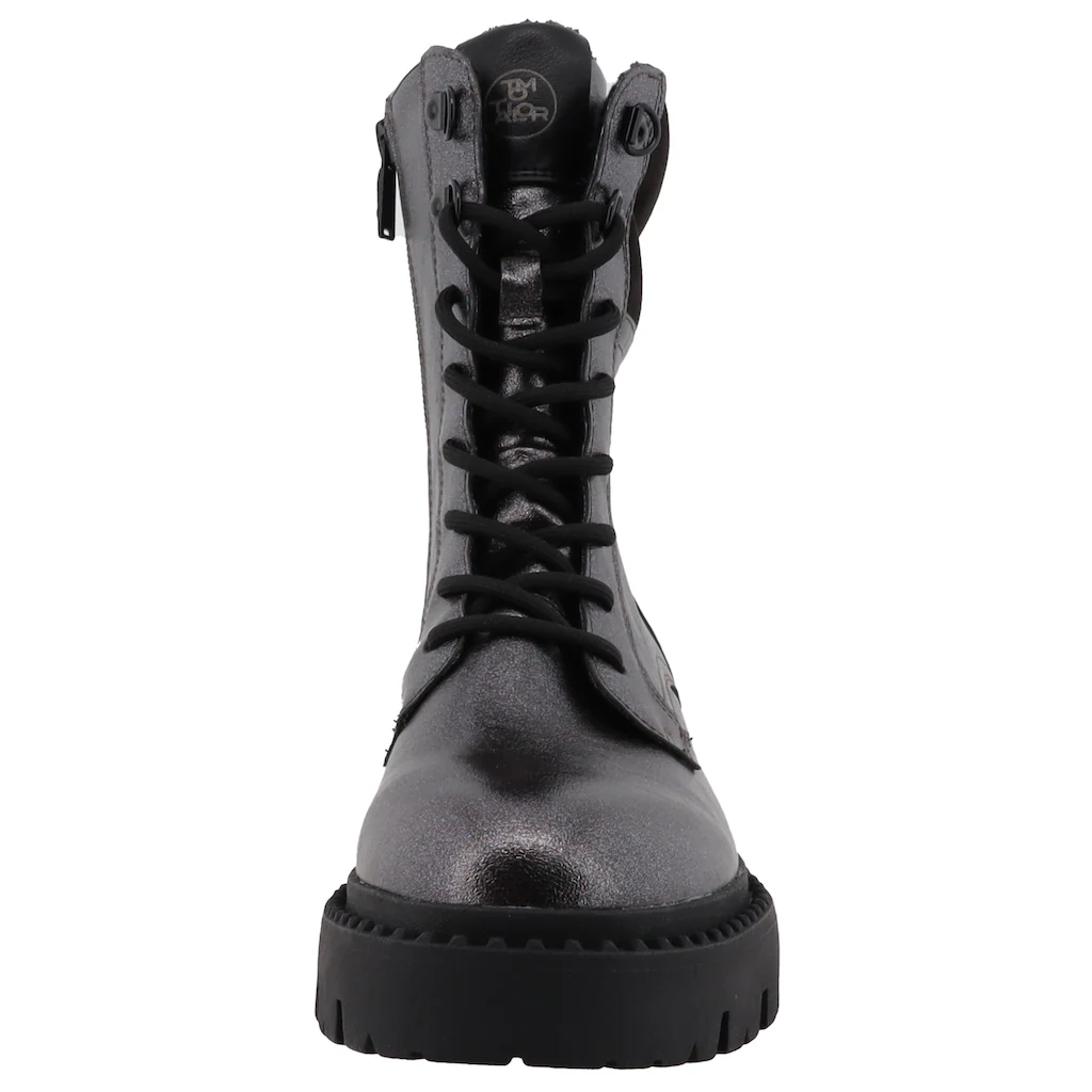 TOM TAILOR Winterboots Blockabstz Schnürboots Winterstiefelette Mit Reißverschluss Kaufen