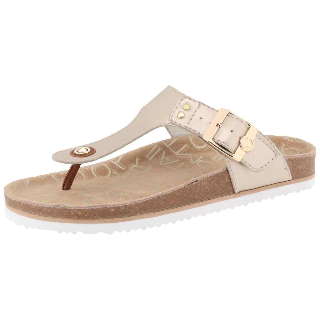 TOM TAILOR Zehentrenner Sommerschuh Schlappen Dianette mit verstellbarer Schnalle ▷ für