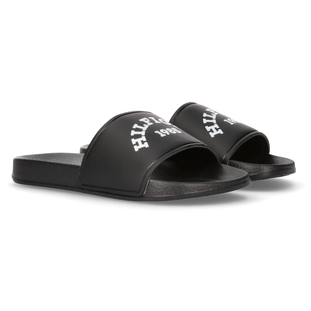 Tommy Hilfiger Badepantolette »LOGO POOL SLIDE« Sommerschuh Badeschuh Poolslides Mit Großem Markenaufdruck Online Kaufen